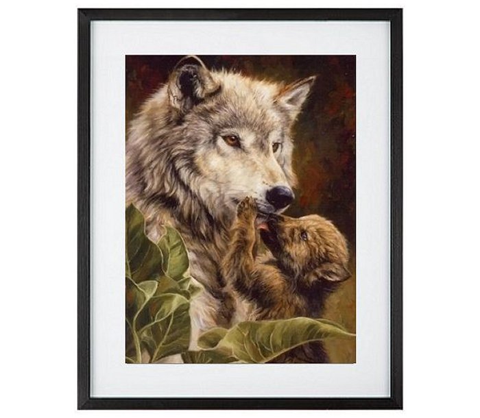North American Wolf And Cub